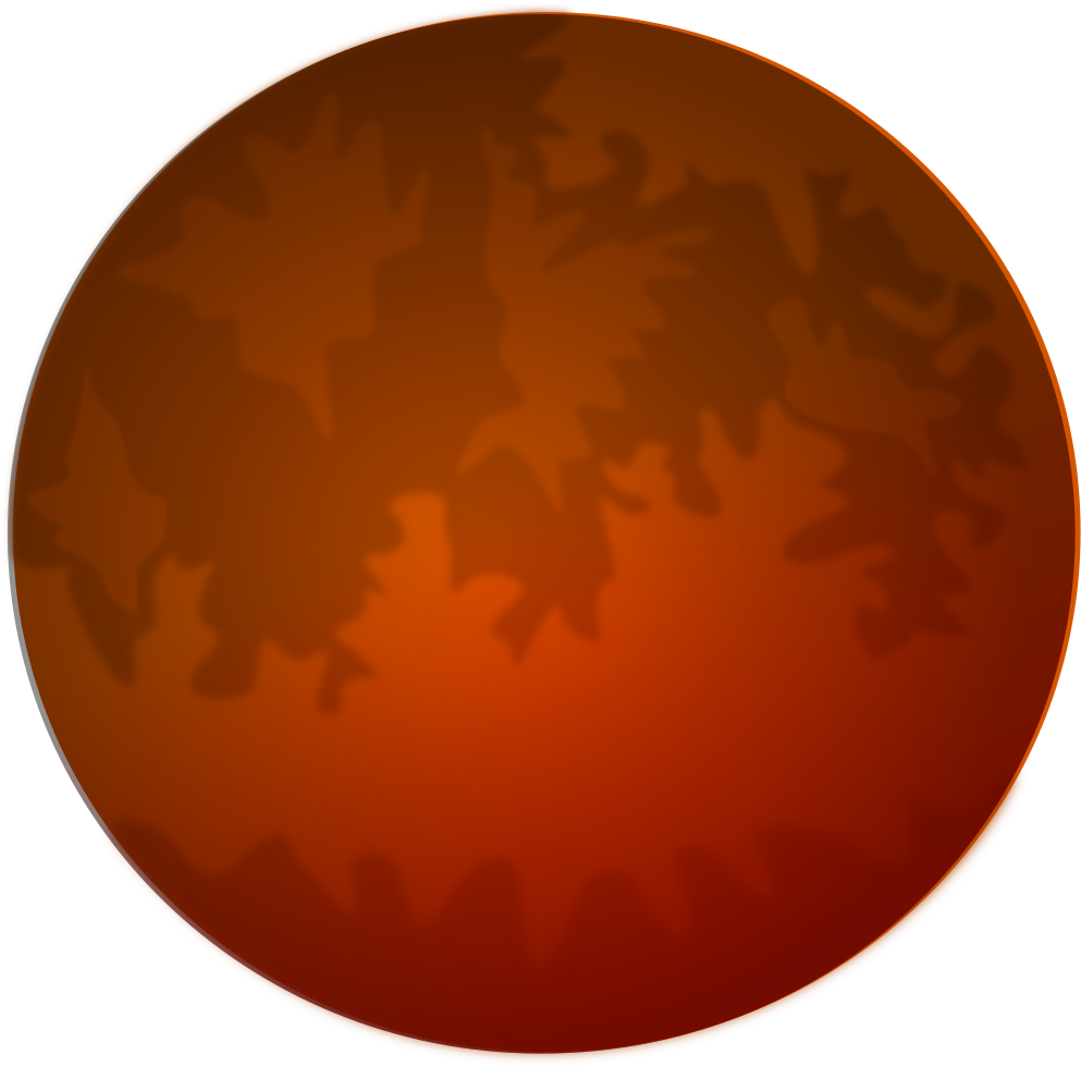 Mars Planet Graphic Rendering PNG