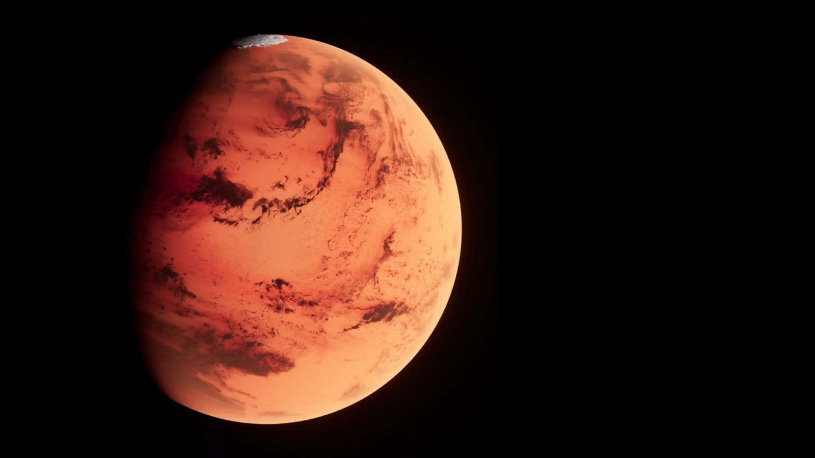 Enfängslande Vy Av Mars, Vår Närmaste Granne På Den Röda Planeten.