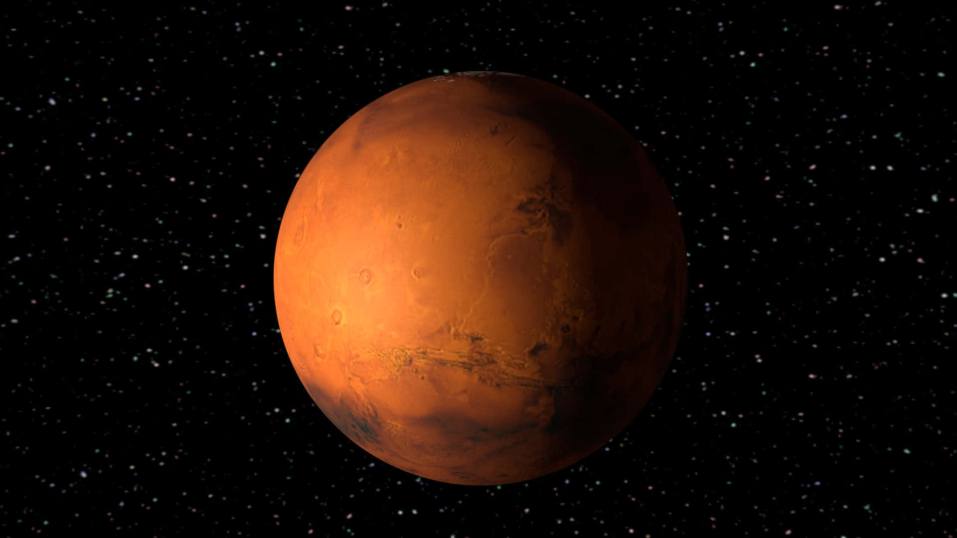 The majestic red hue of Mars Planet