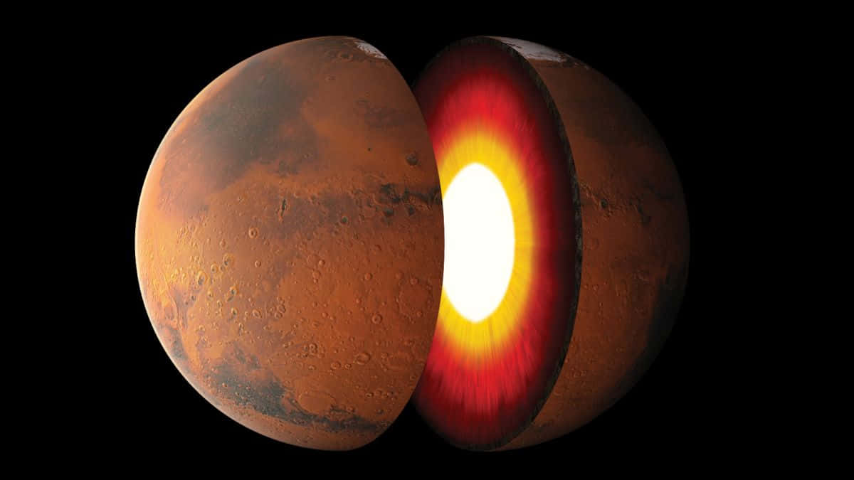 Un'immaginemozzafiato Del Pianeta Rosso - Marte.
