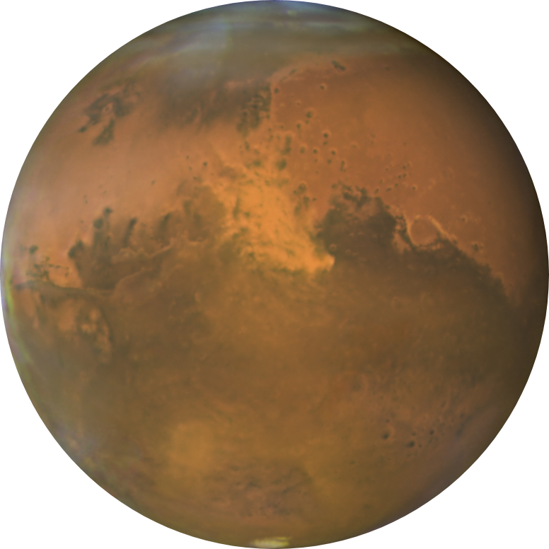 Mars Planet Portrait PNG