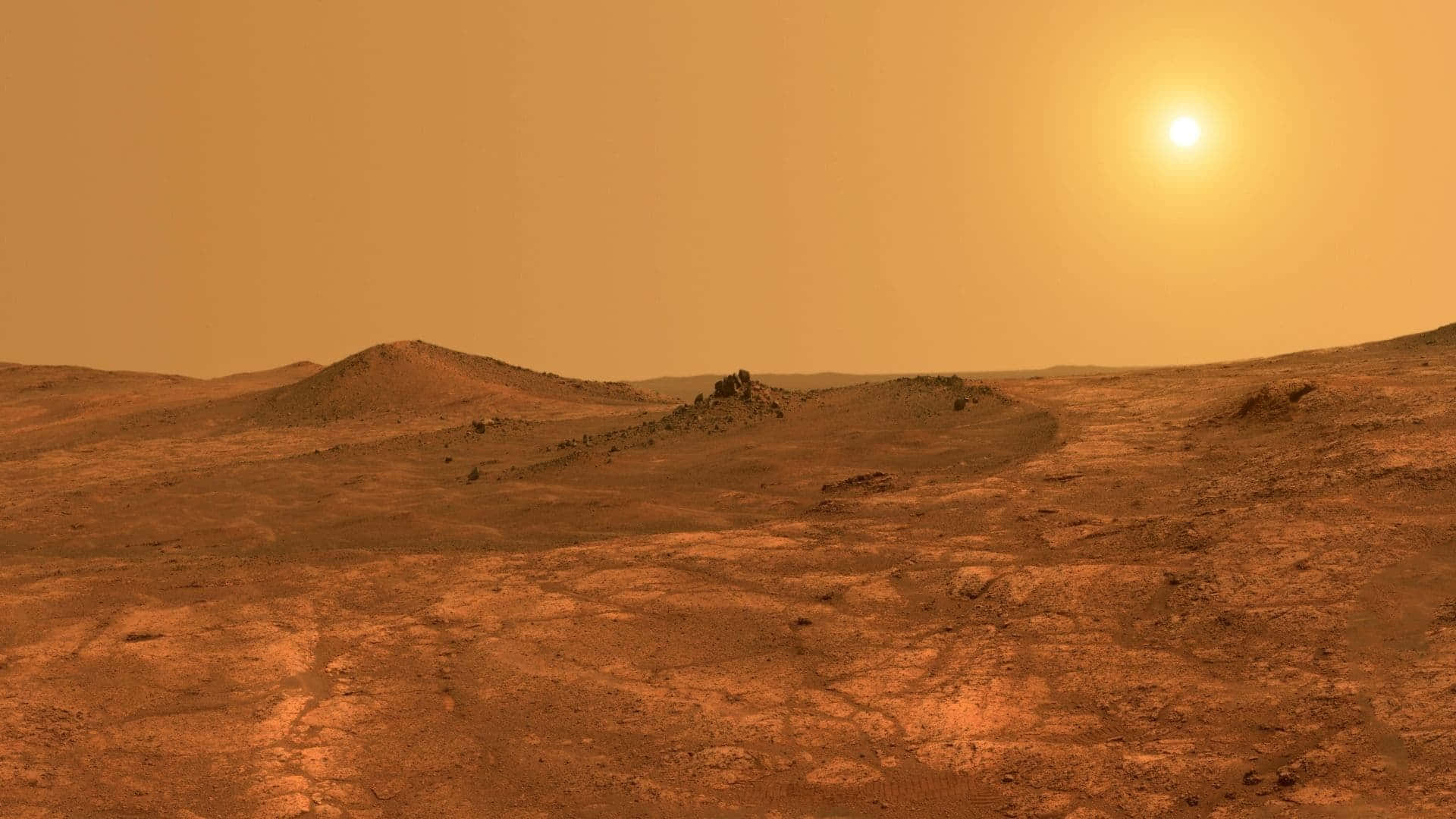 Paisagemexótica Da Superfície De Marte.