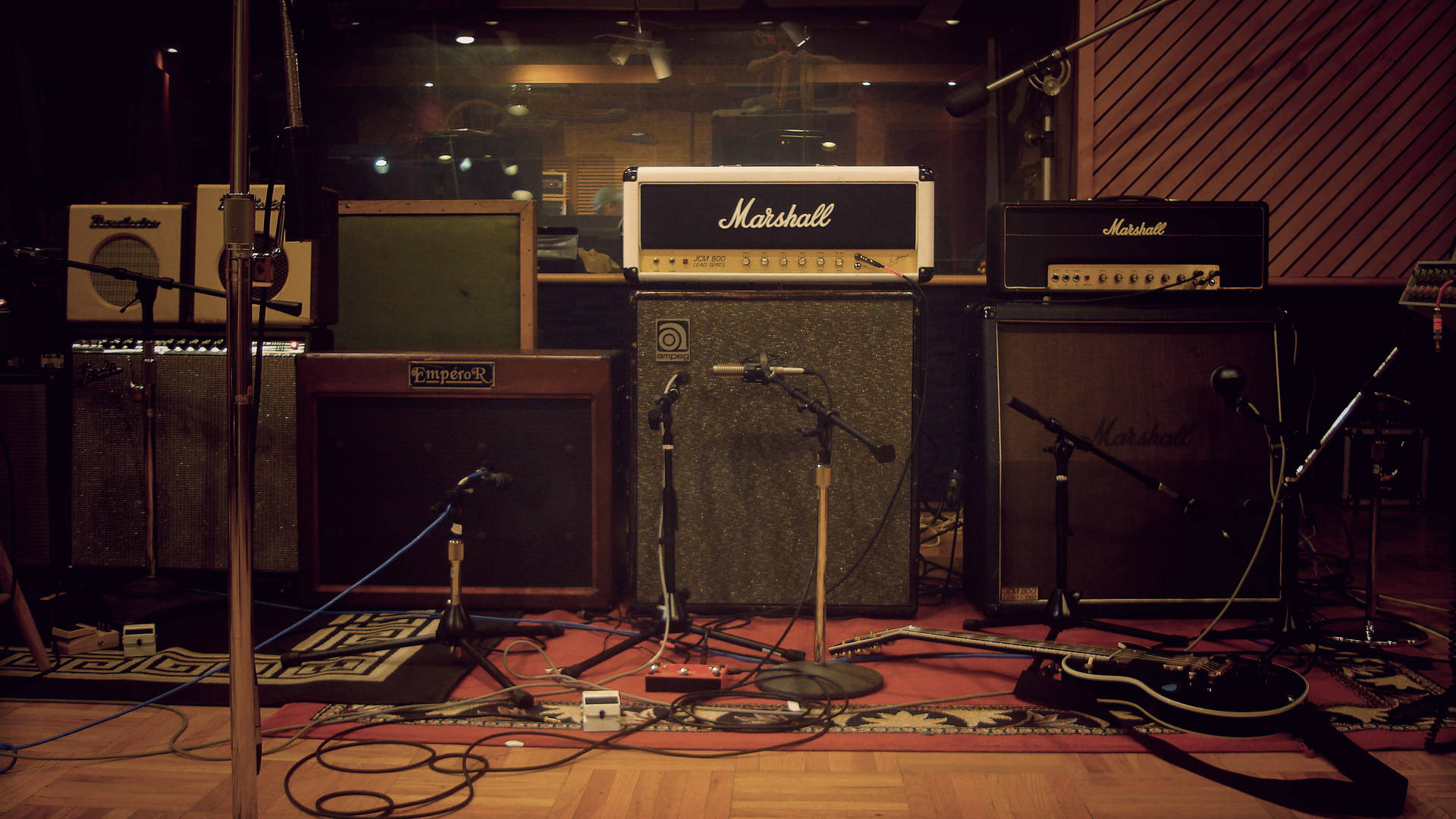 Marshall Amplifiers In Jam Studio Background