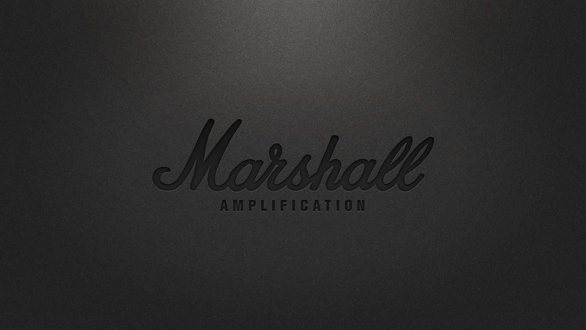 Marshallamplification-logotypen På En Svart Bakgrund.