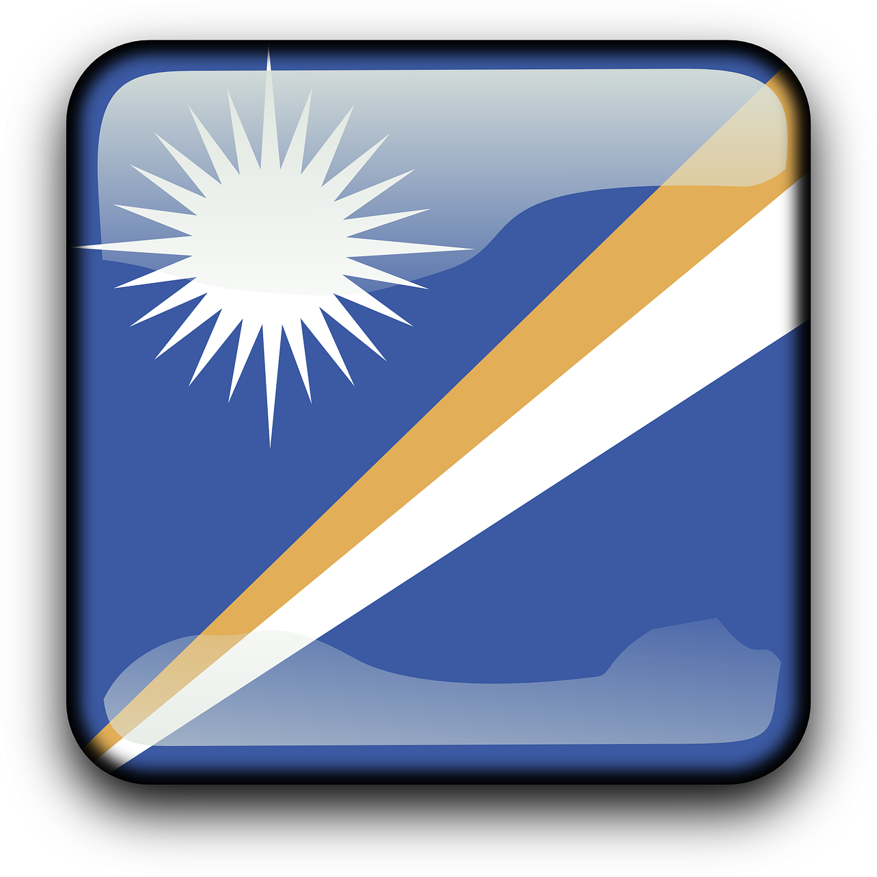 Marshall Islands Flag Icon PNG