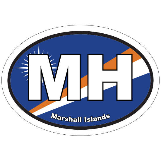 Marshall Islands Oval Sticker Logo PNG