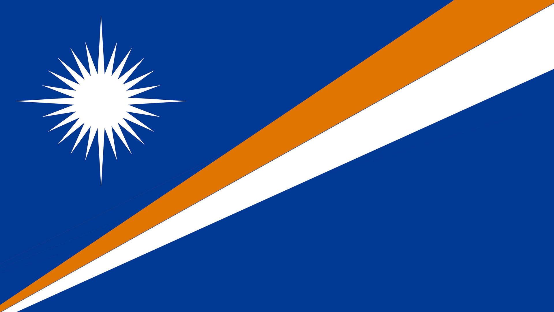 Marshall Islands Simple Flag Wallpaper
