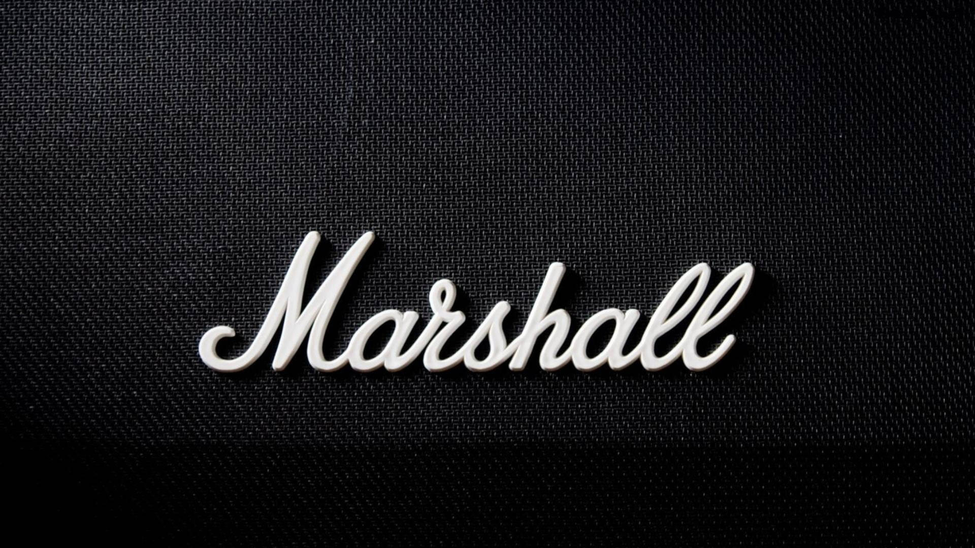 Marshall Logo Black Mesh Screen Background