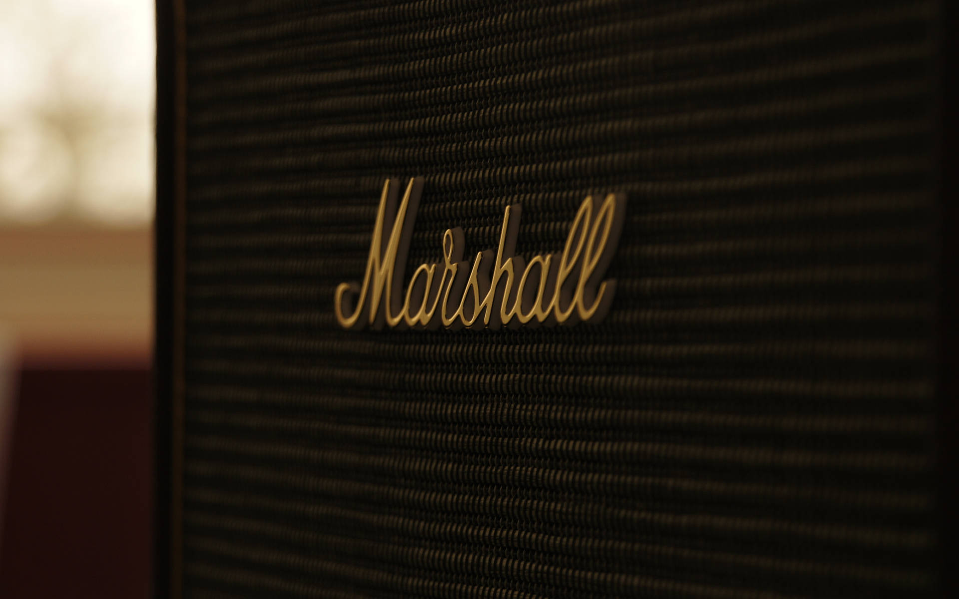Marshall Logo On Speaker Background