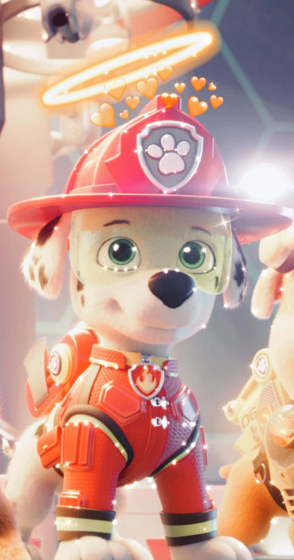 Marshall Paw Patrol Halo Harten Achtergrond