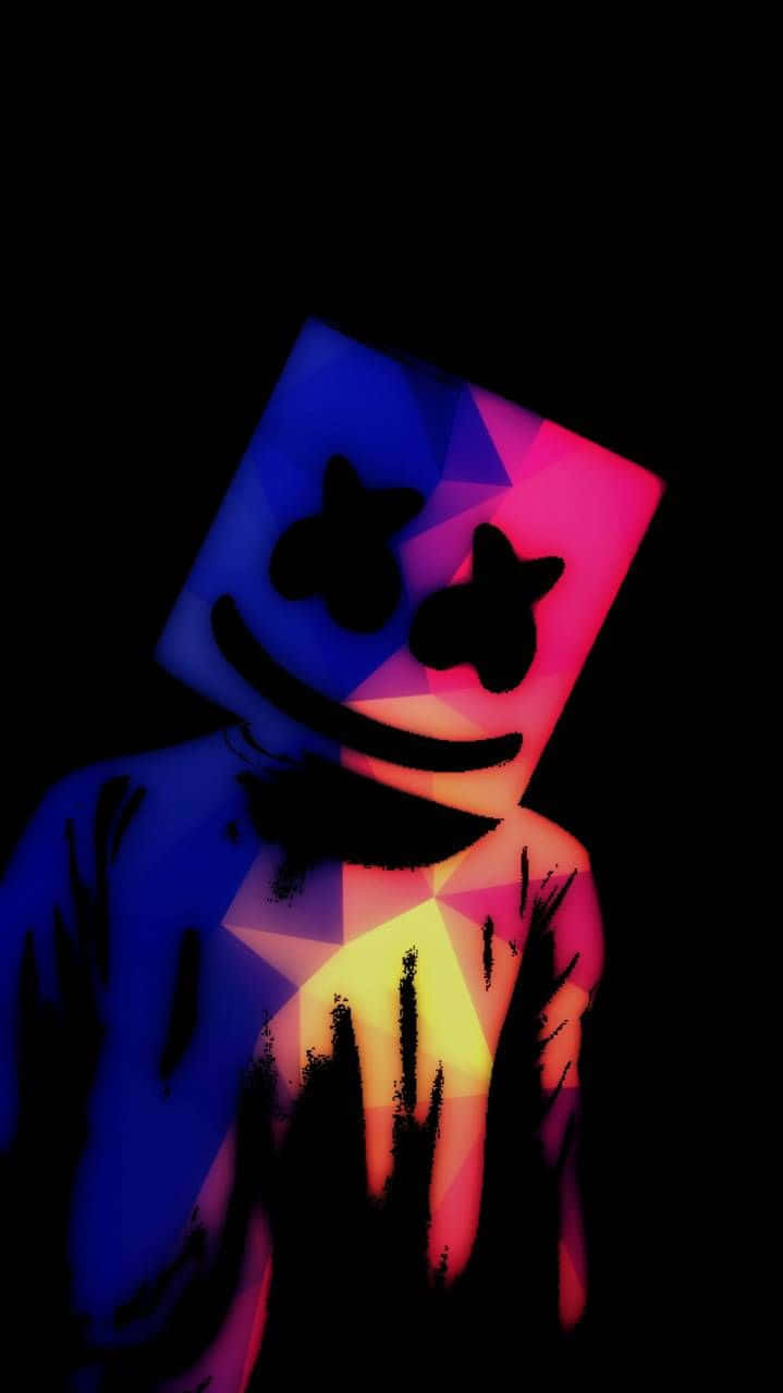 The brightest Marshmello — a must-have neon iPhone Wallpaper