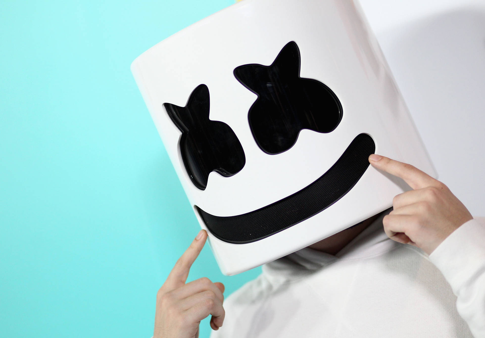 Marshmallow Dj Smiley Maske Wallpaper