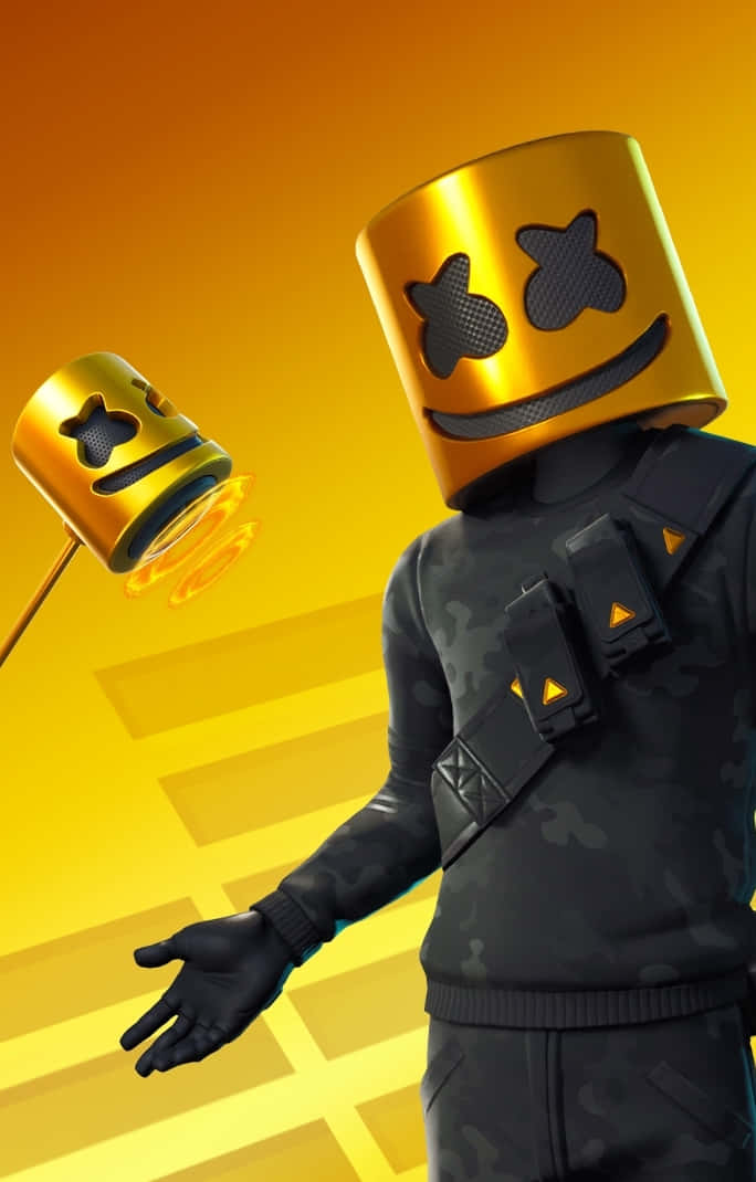 Fortnite - A Man In A Yellow Mask Wallpaper