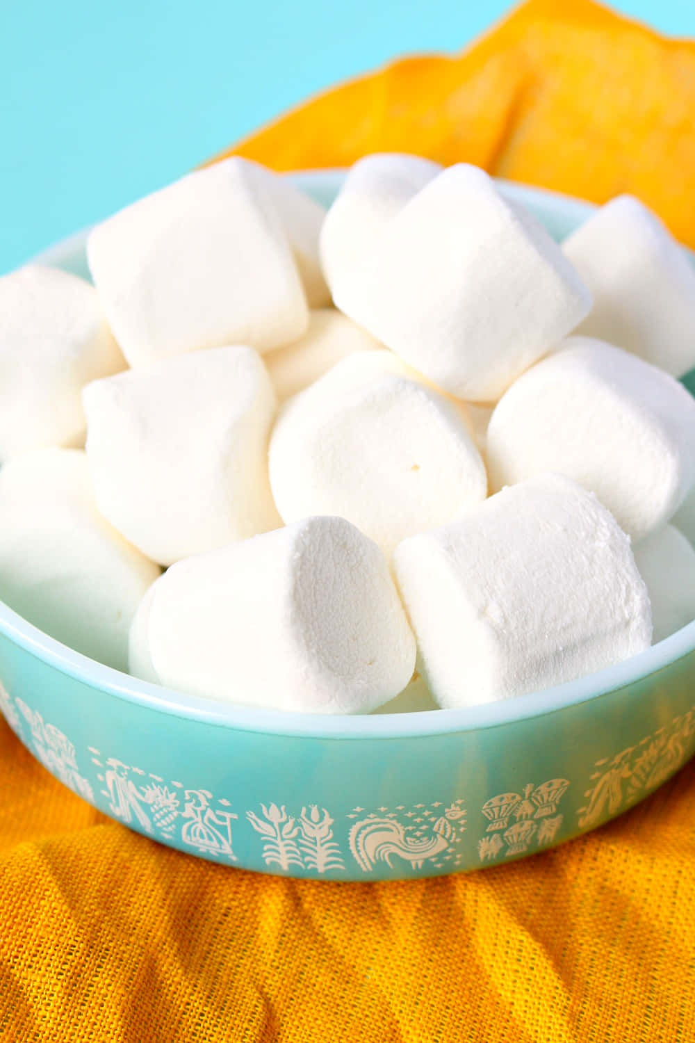 Marshmallows In A Bowl On A Table