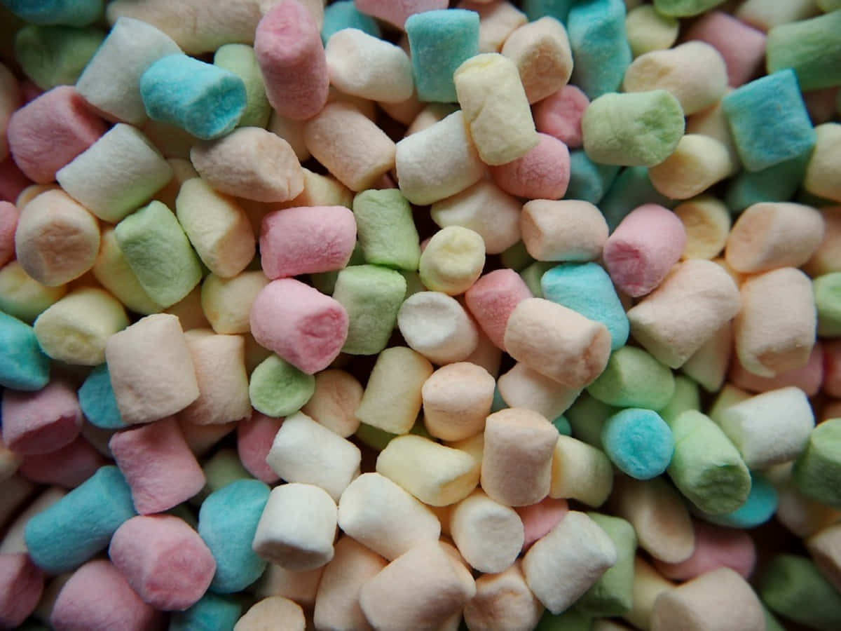 Marshmallows In A Pile Of Pastel Colors