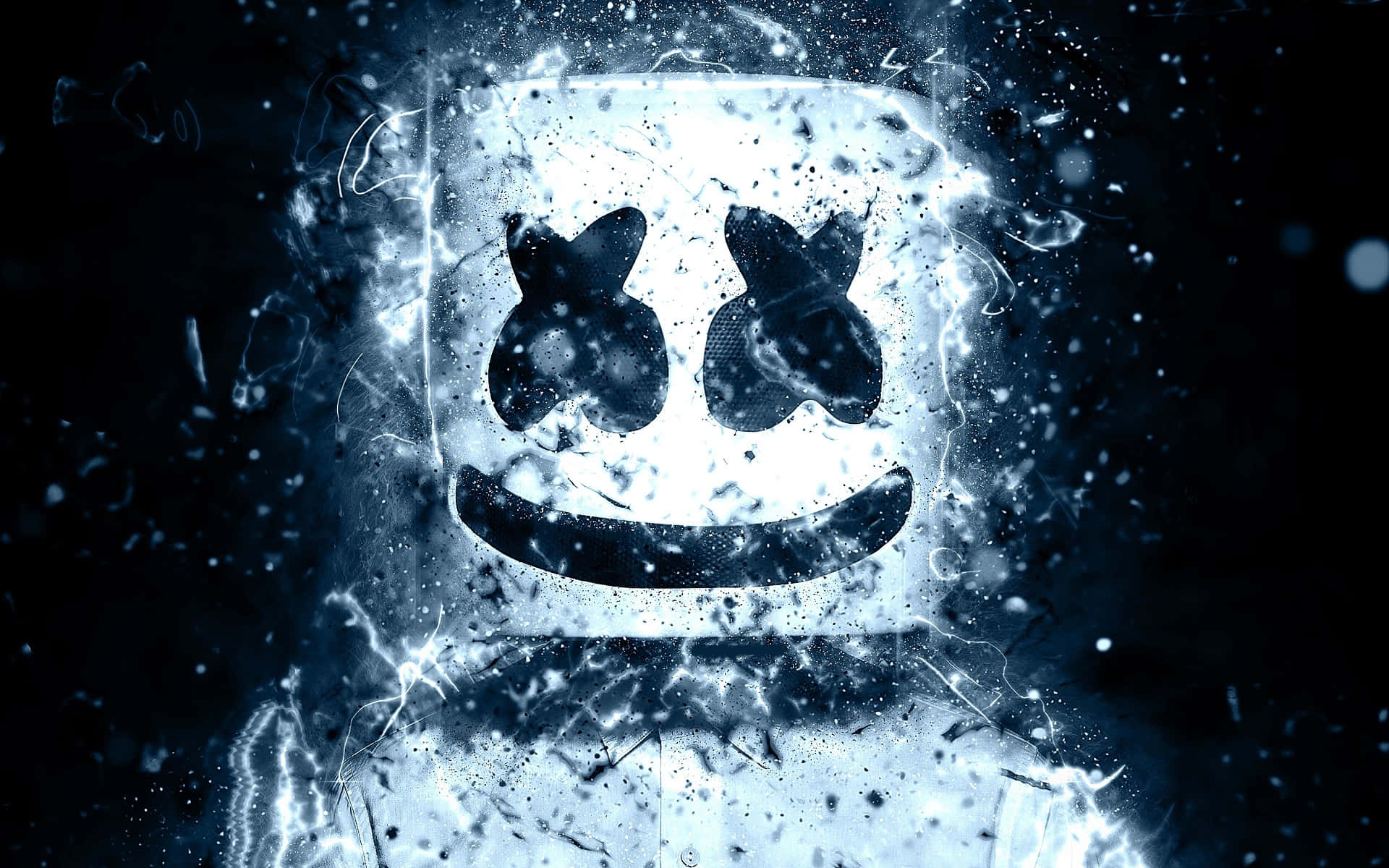 Iconic Marshmello DJ Mask Vibrant Wallpaper