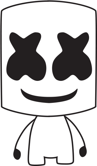 Marshmello Cartoon Character PNG