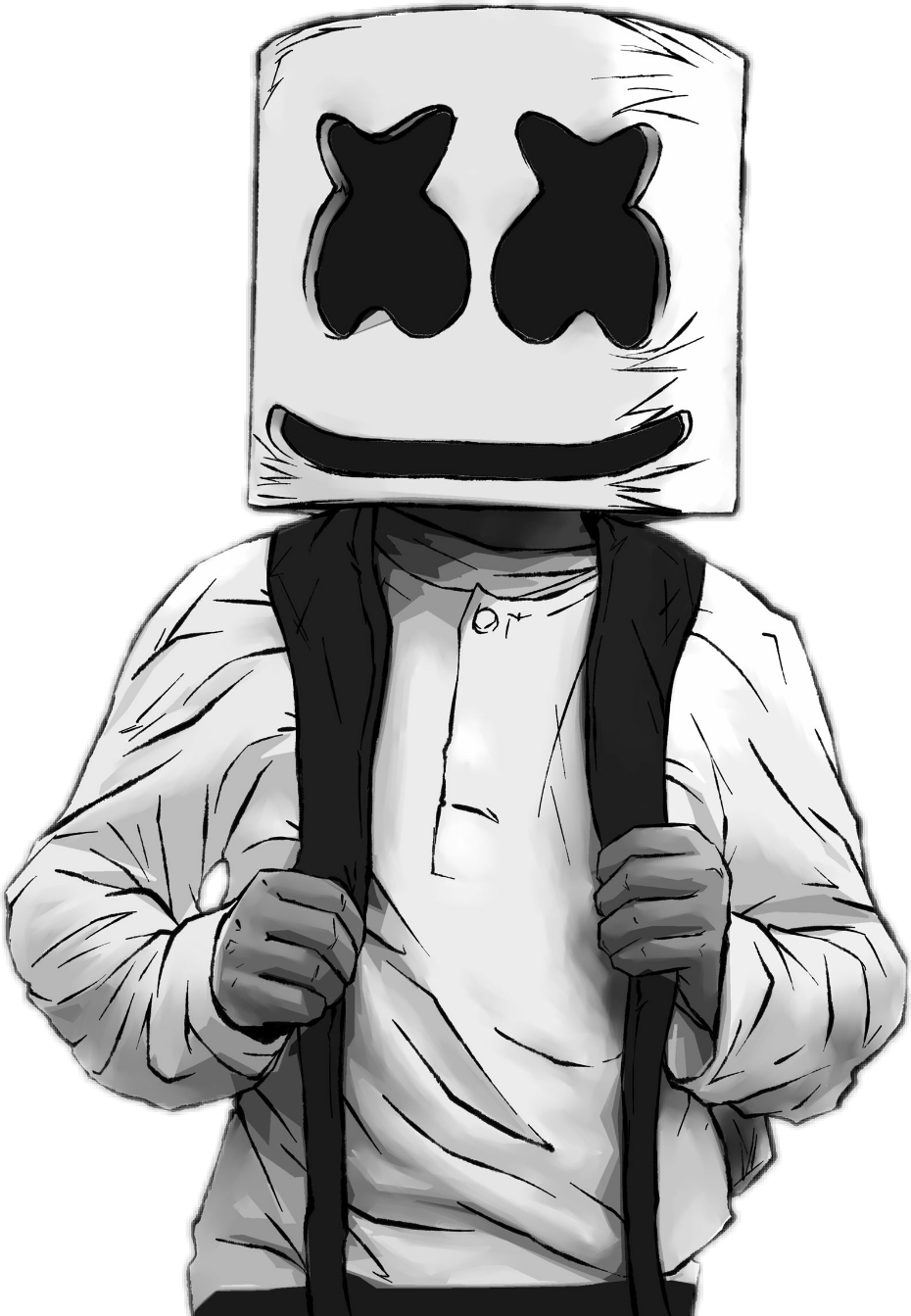 Marshmello D J Cartoon Artwork PNG