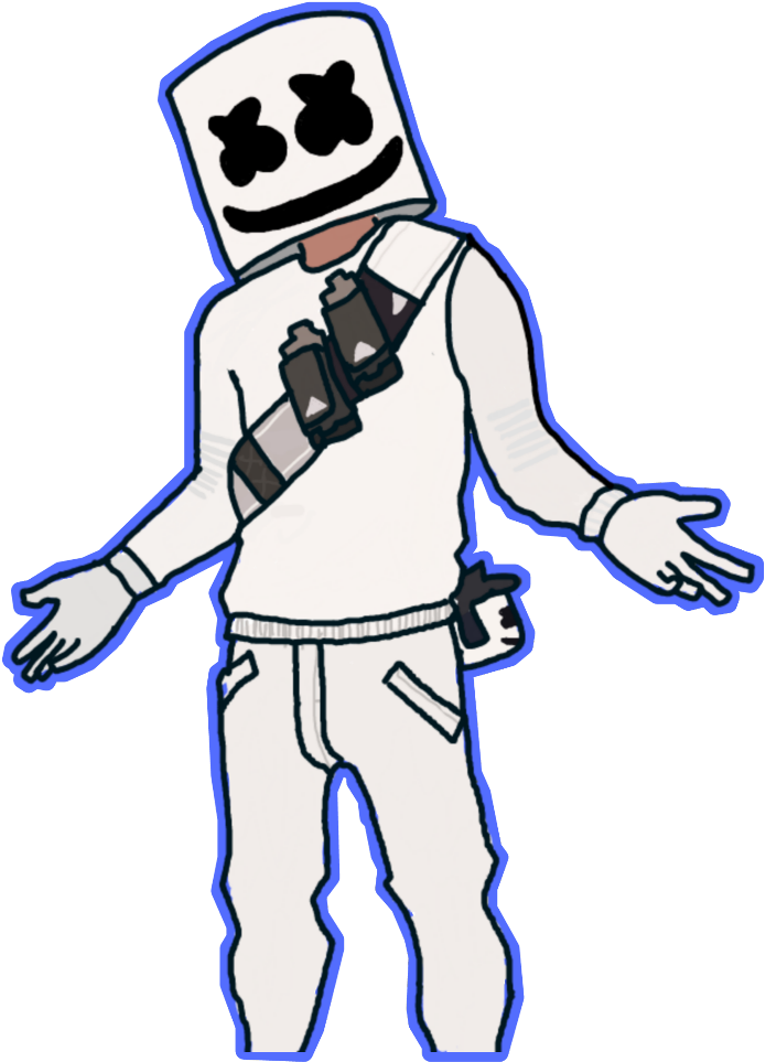 Marshmello D J Cartoon Drawing PNG