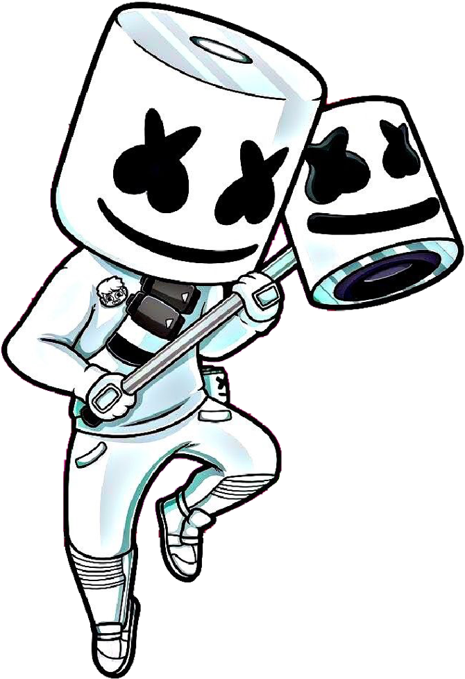 Marshmello D J Cartoon Illustration PNG