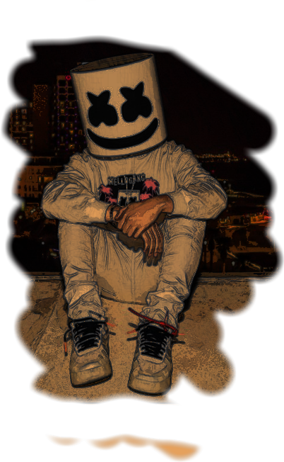 Marshmello D J Costume Pose PNG