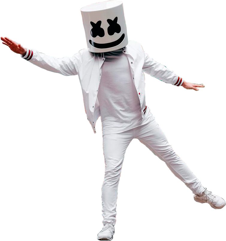 Marshmello D J Performance Pose PNG