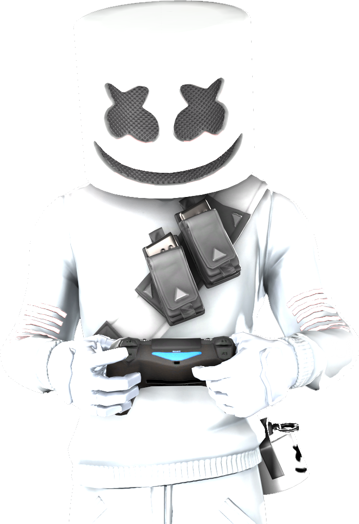 Marshmello Gaming Controller Pose PNG