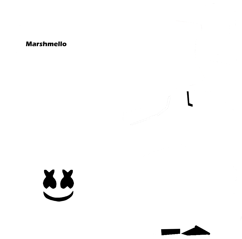 Marshmello Helmet Papercraft Template PNG