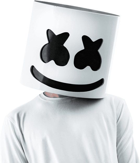 Marshmello Helmet Portrait PNG