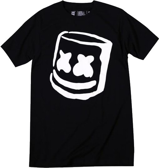 Marshmello Icon Black T Shirt PNG