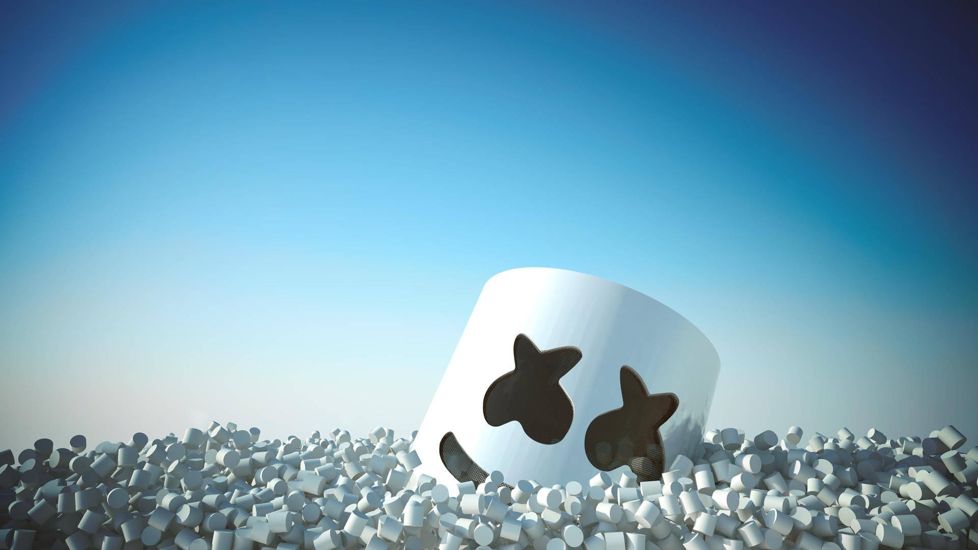 Marshmello Secretly Sitting in a Pit of Marshmallows Wallpaper