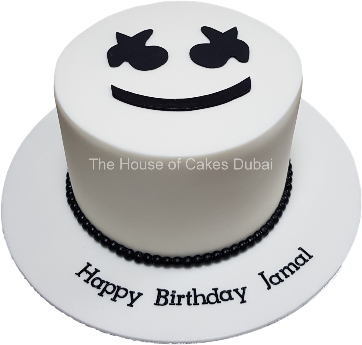 Marshmello Themed Birthday Cake PNG