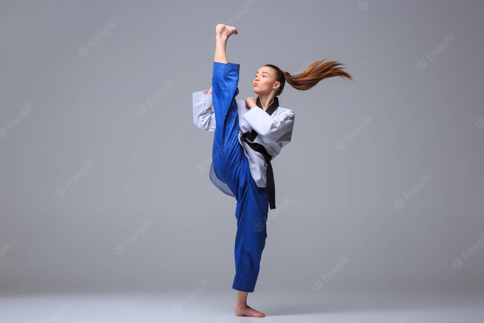 Martial Arts Taekwondo Woman Black Belt Wallpaper
