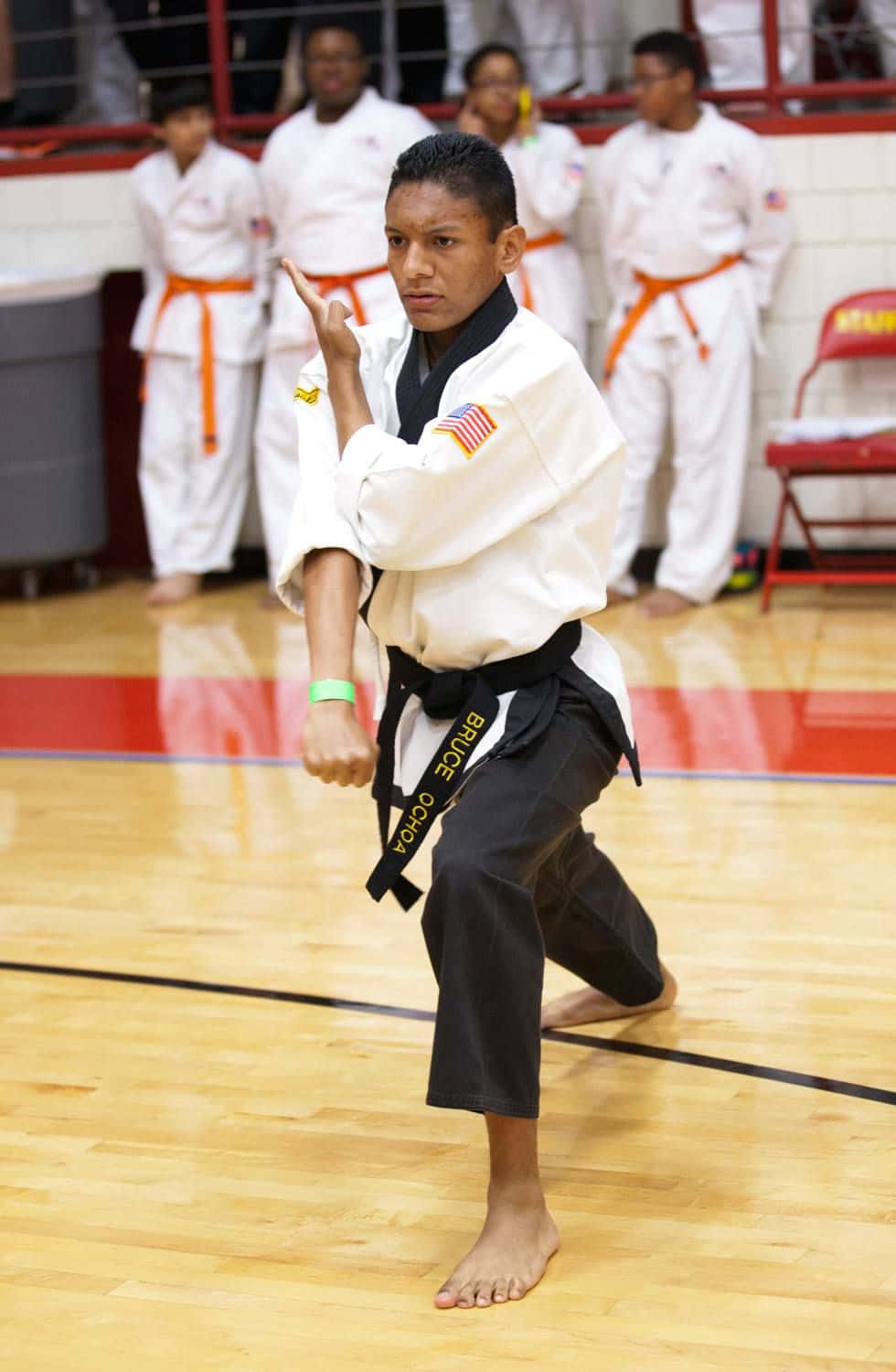 A martial artist wearing a pristine white uniform Wallpaper