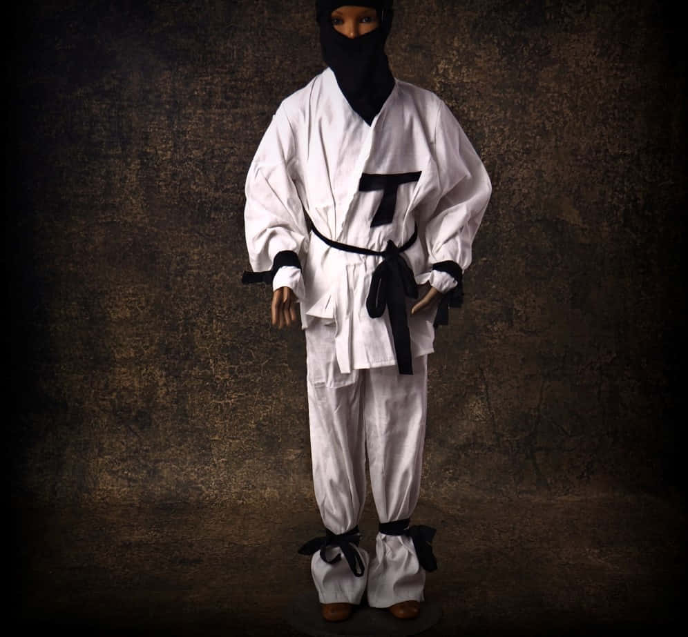 Young martial artists proudly displaying their uniforms Wallpaper