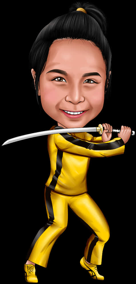 Martial_ Arts_ Caricature_ Pose PNG