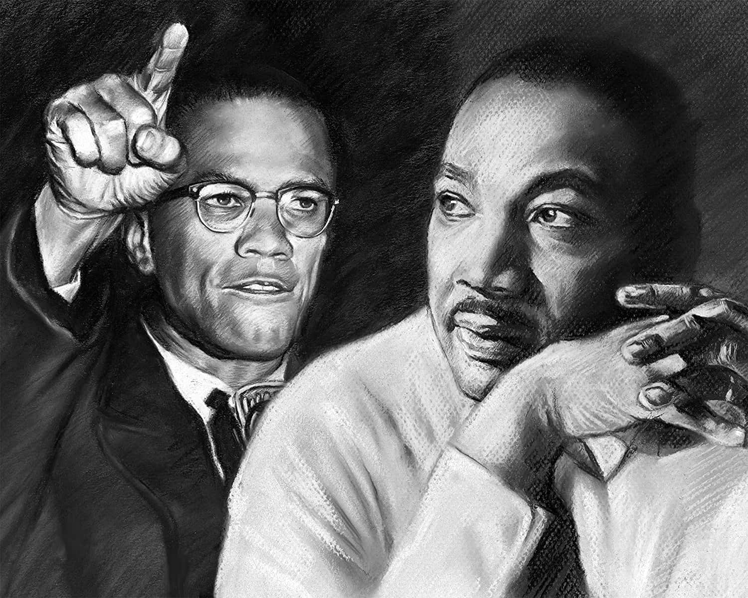 Martin Luther King And Malcolm X Background