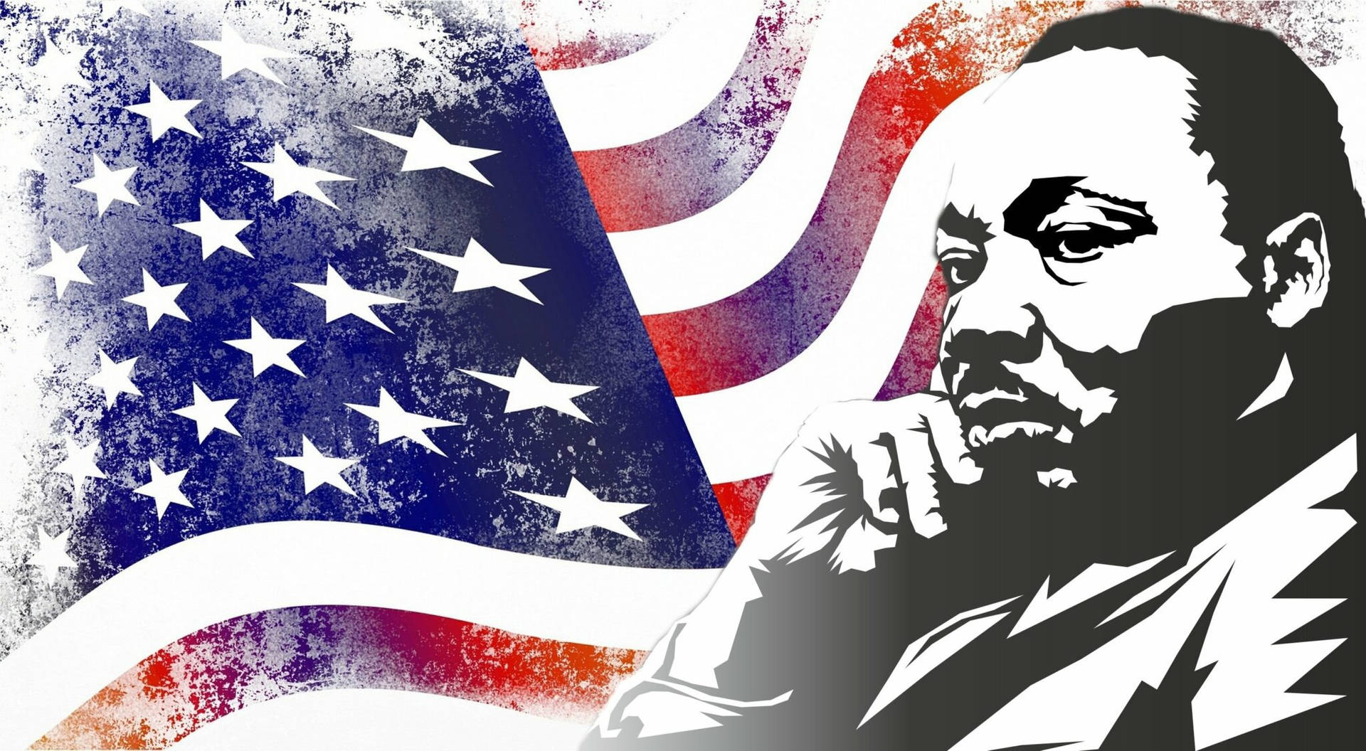 Martin Luther King Jr American Flag Wallpaper