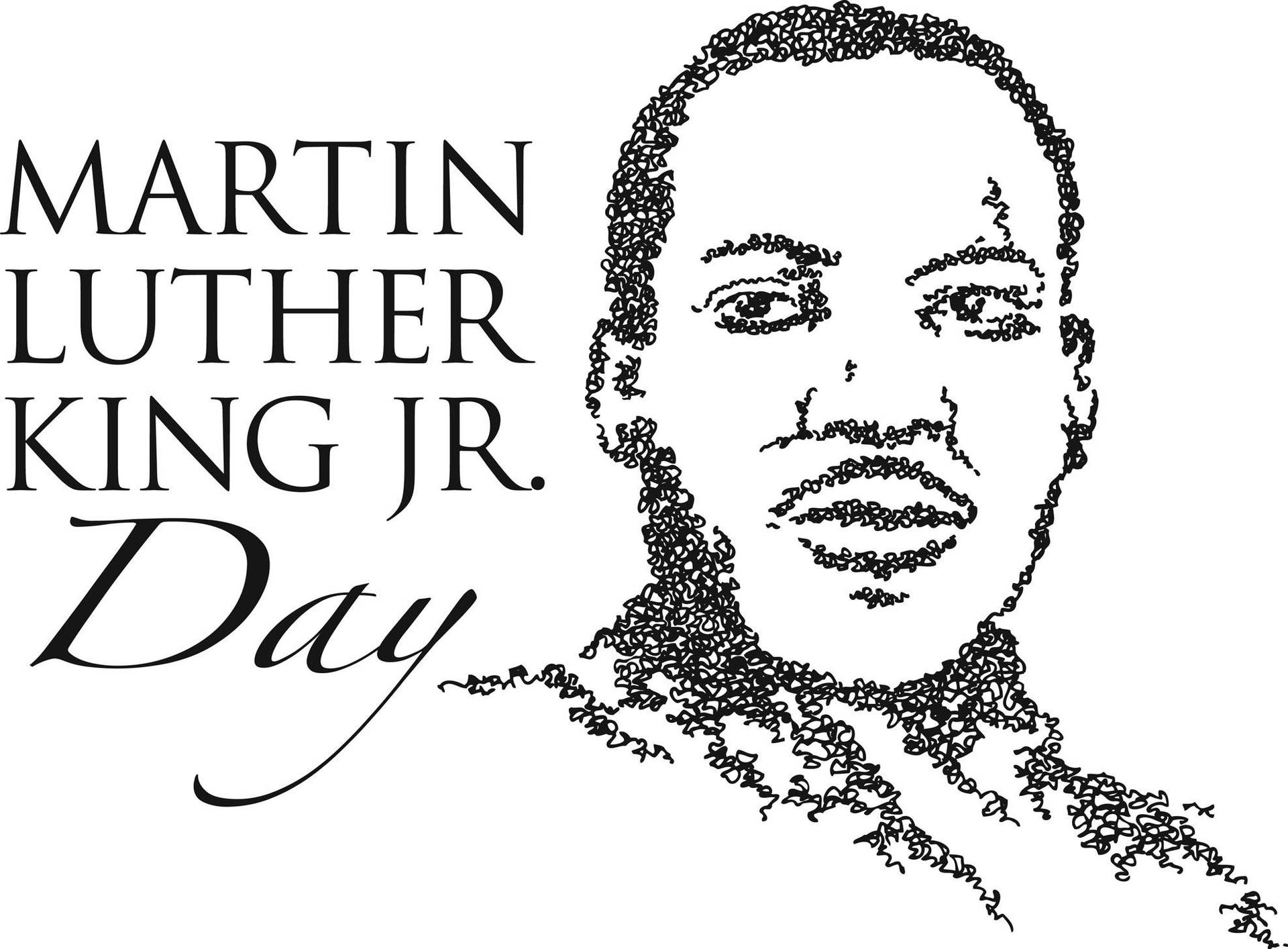 Martin Luther King Jr Day Scribble Art Wallpaper