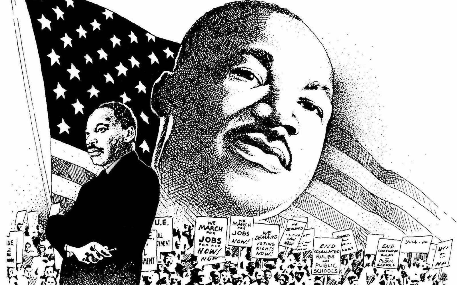 Martin Luther King Jr Editorial Art Wallpaper