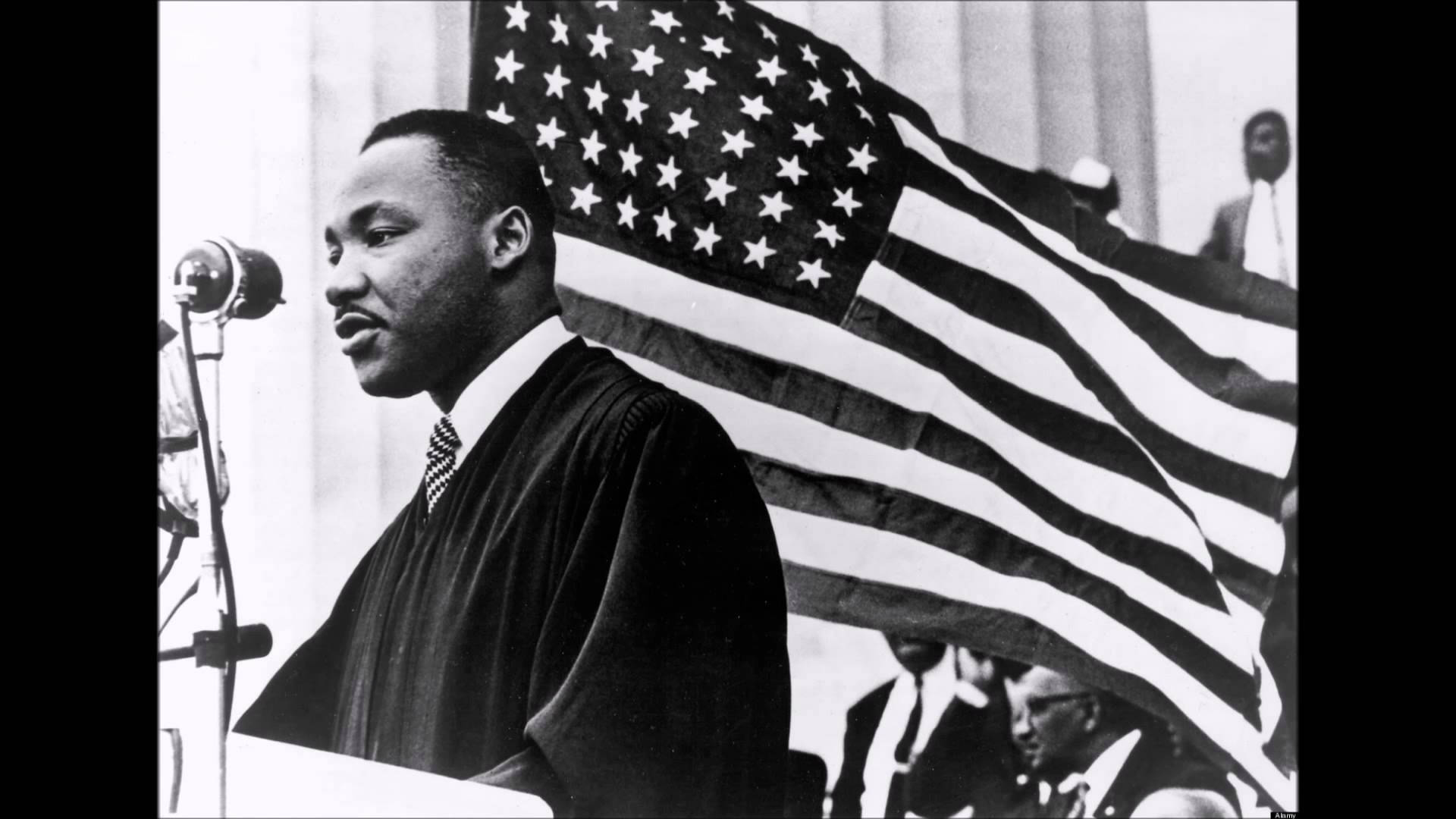 Martin Luther King Jr Speech US Flag Wallpaper