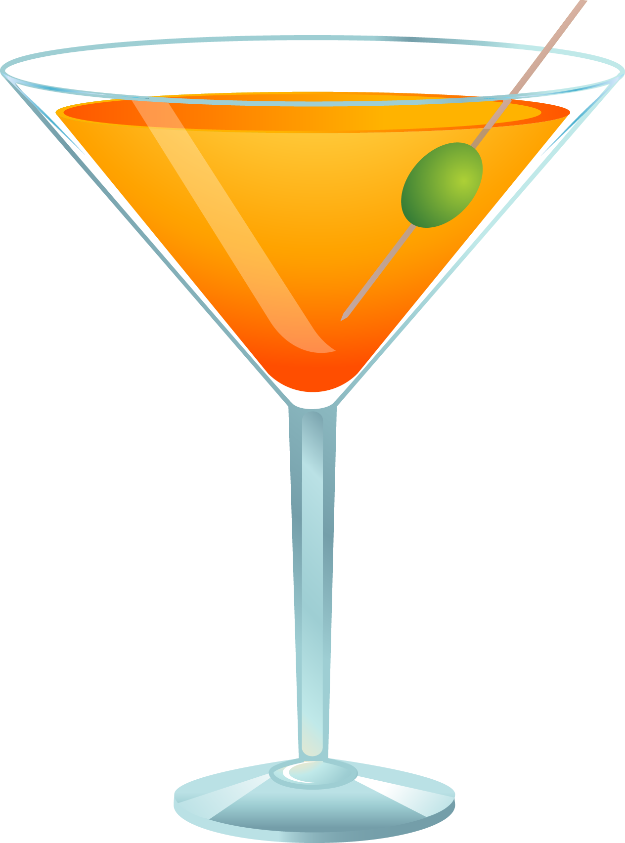 Martini Cocktail Illustration PNG