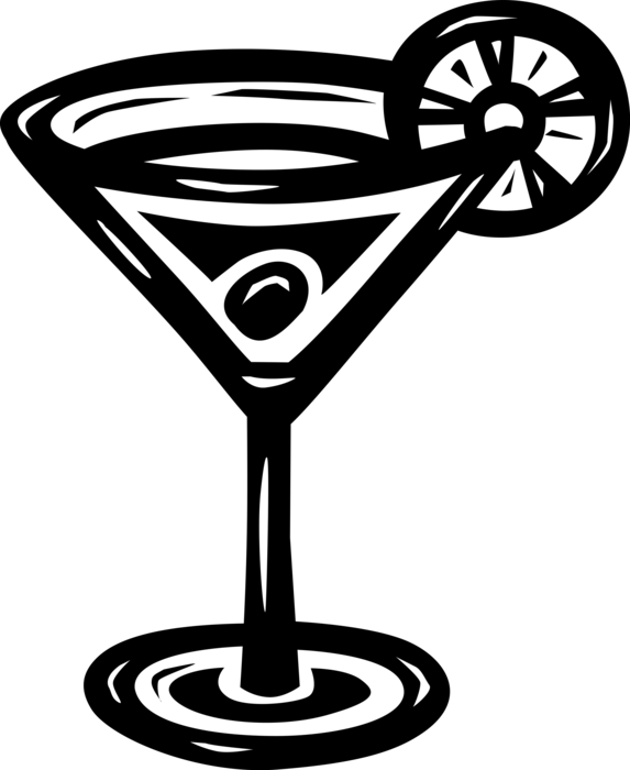 Martini Glass Vector Art PNG