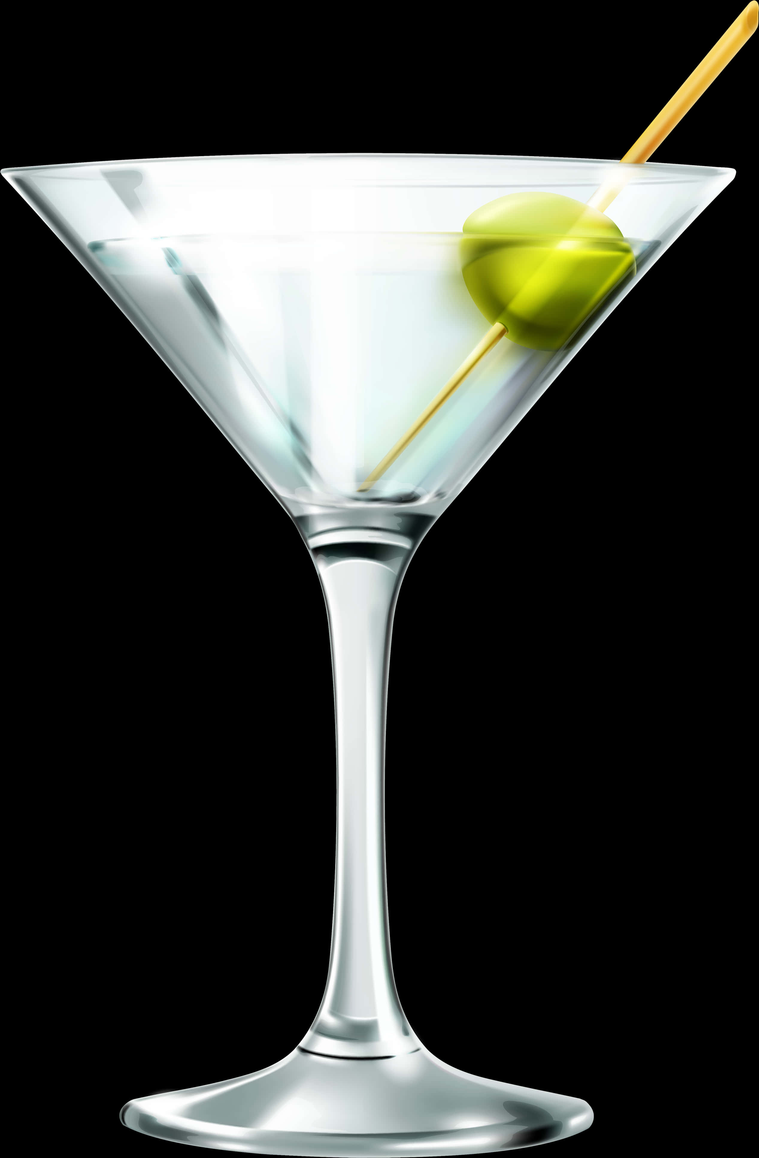 Martini Glass With Olive PNG