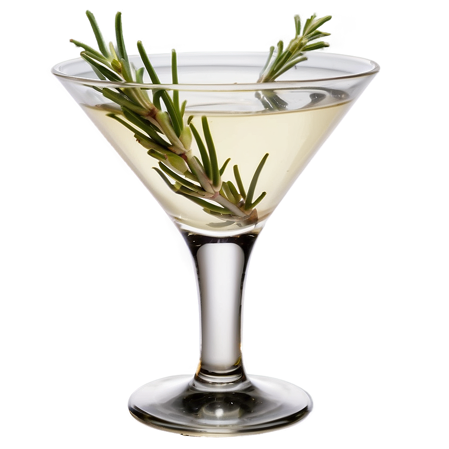 Martini With Rosemary Garnish Png 2 PNG