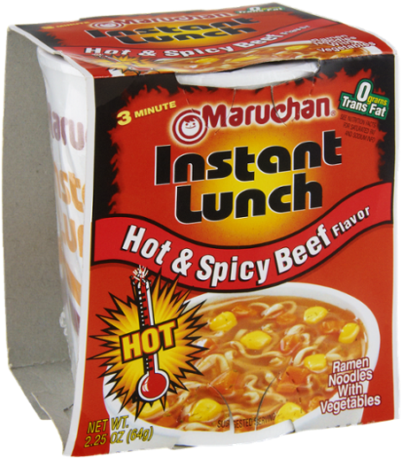 Maruchan Instant Lunch Hot Spicy Beef Flavor PNG