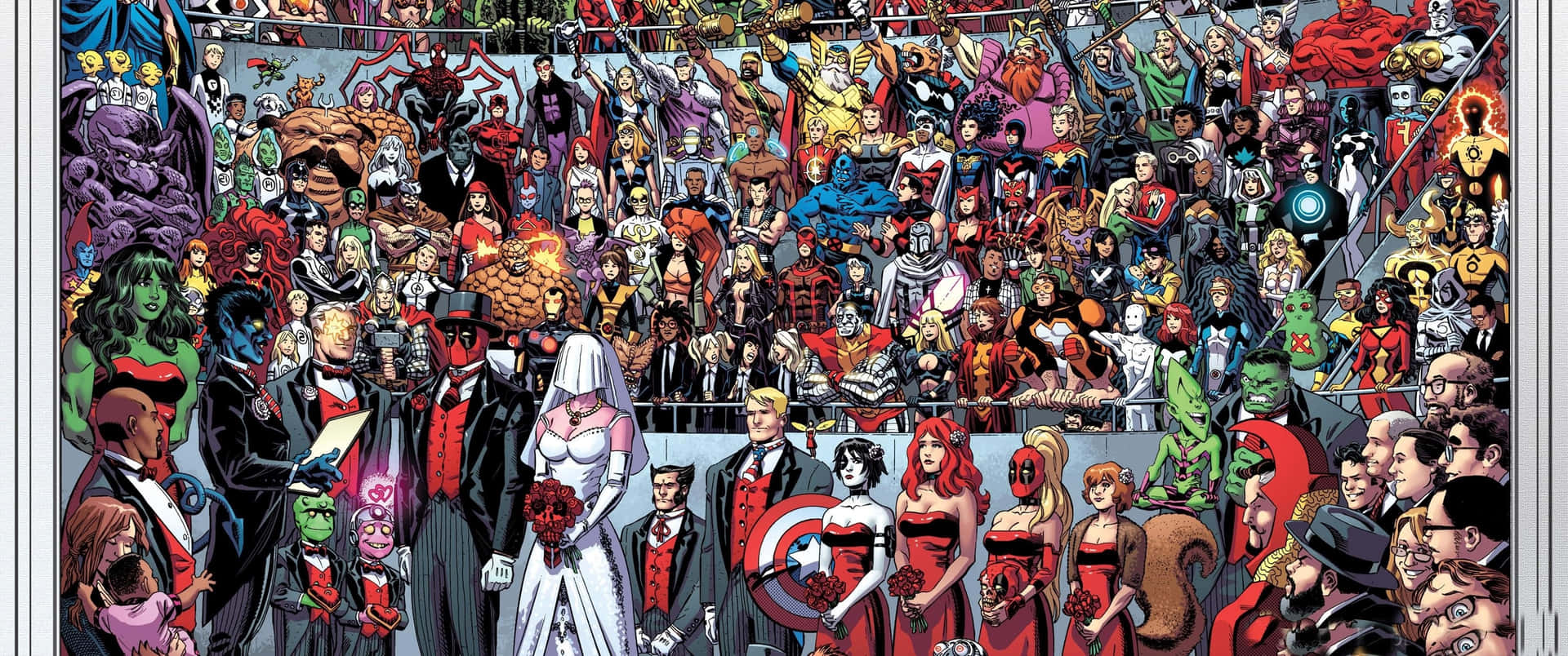 Lad Marvel Superhelte Forene sig for Den Ultimative Oplevelse Wallpaper