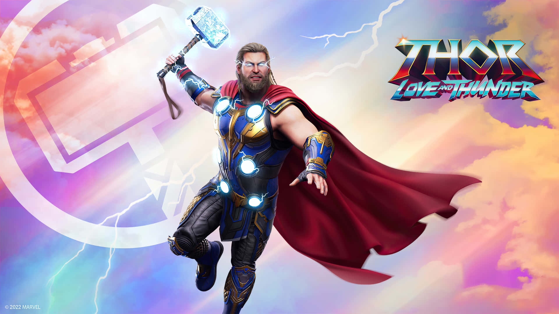 Thor Love And Thunder Marvel 3440x1440 Poster Wallpaper