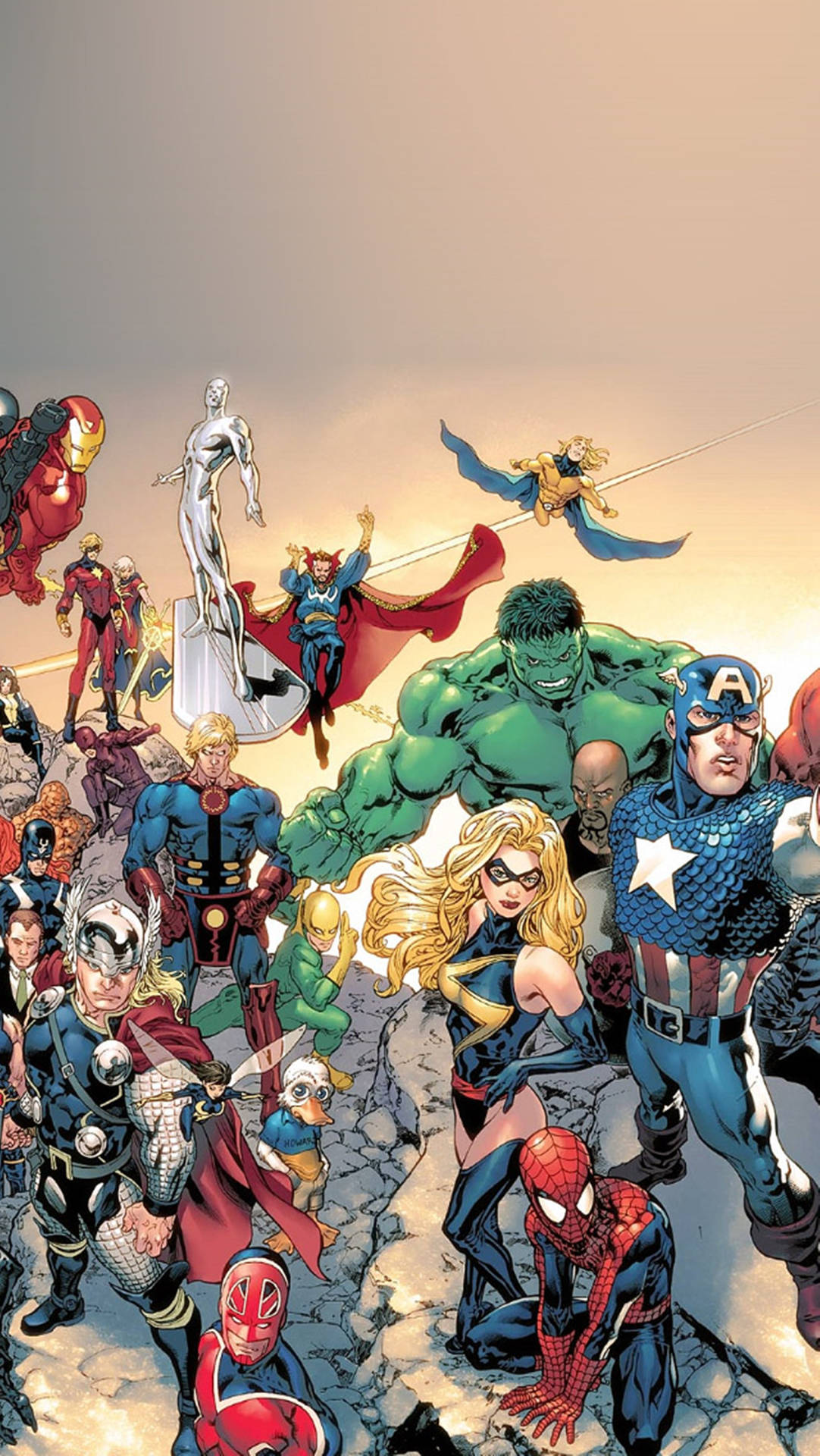 Experience The Thrilling Universe Of Marvel In High Definition Wallpaper