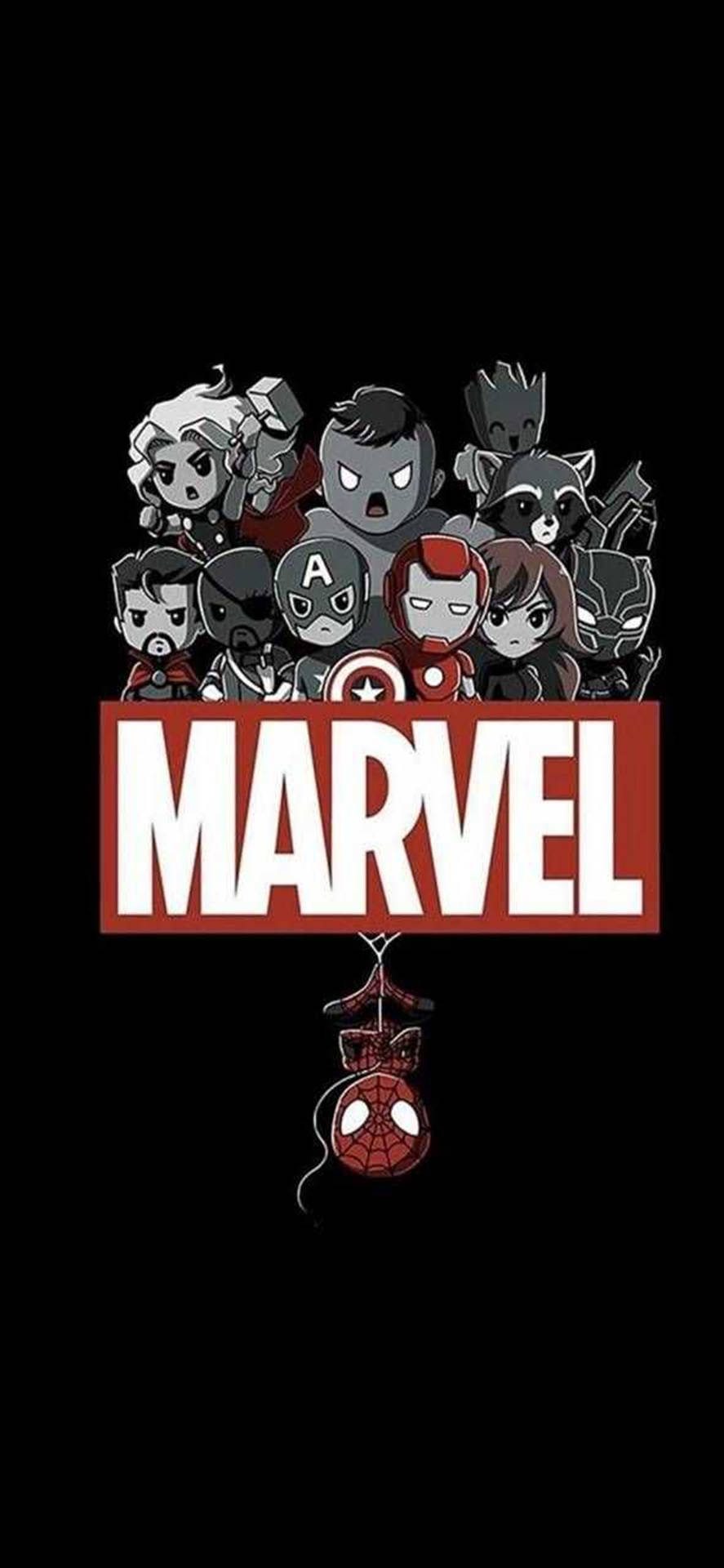 Marvel 4k Phone Chibi Superheroes Wallpaper